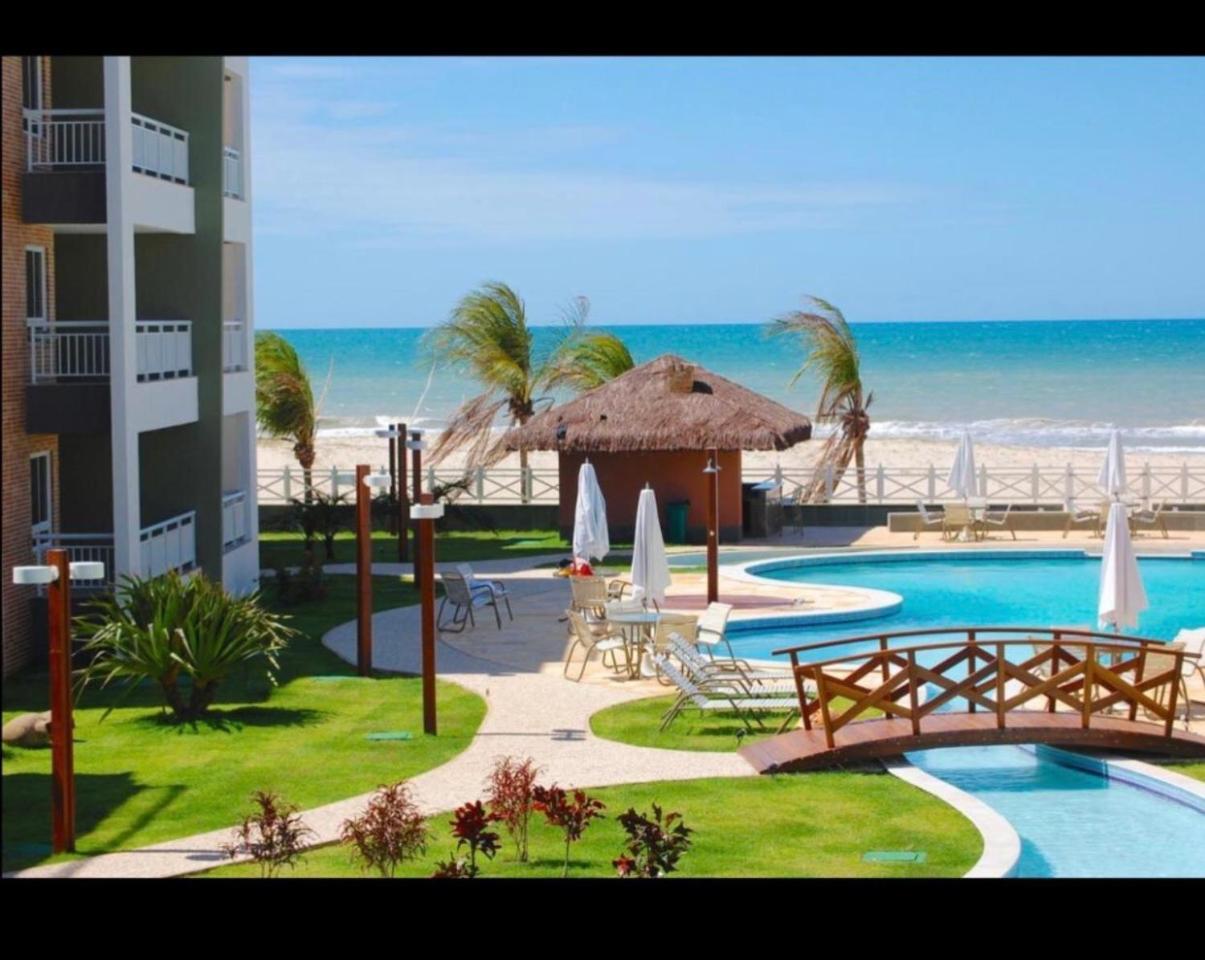 Apartamento Vista Total Do Mar Uma Cobertura A 400M Do Beach Park No Porto Das Dunas Aquiraz Condominio Terramaris Piscina Ampla Parque Infantil Sauna Estacionamento Privado Exterior foto